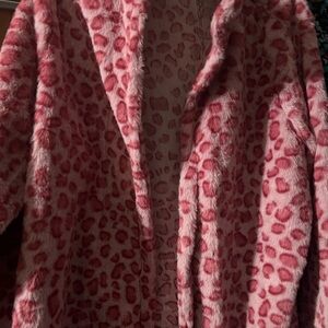 Leopard Print Faux Fur Coat